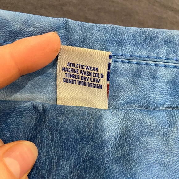 Vintage blue “leather” motto jacket - Picture 8 of 10